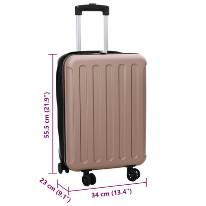 vidaXL Suitcase Folding Rose gold 34 x 23 x 55.5 cm ABS Plastic