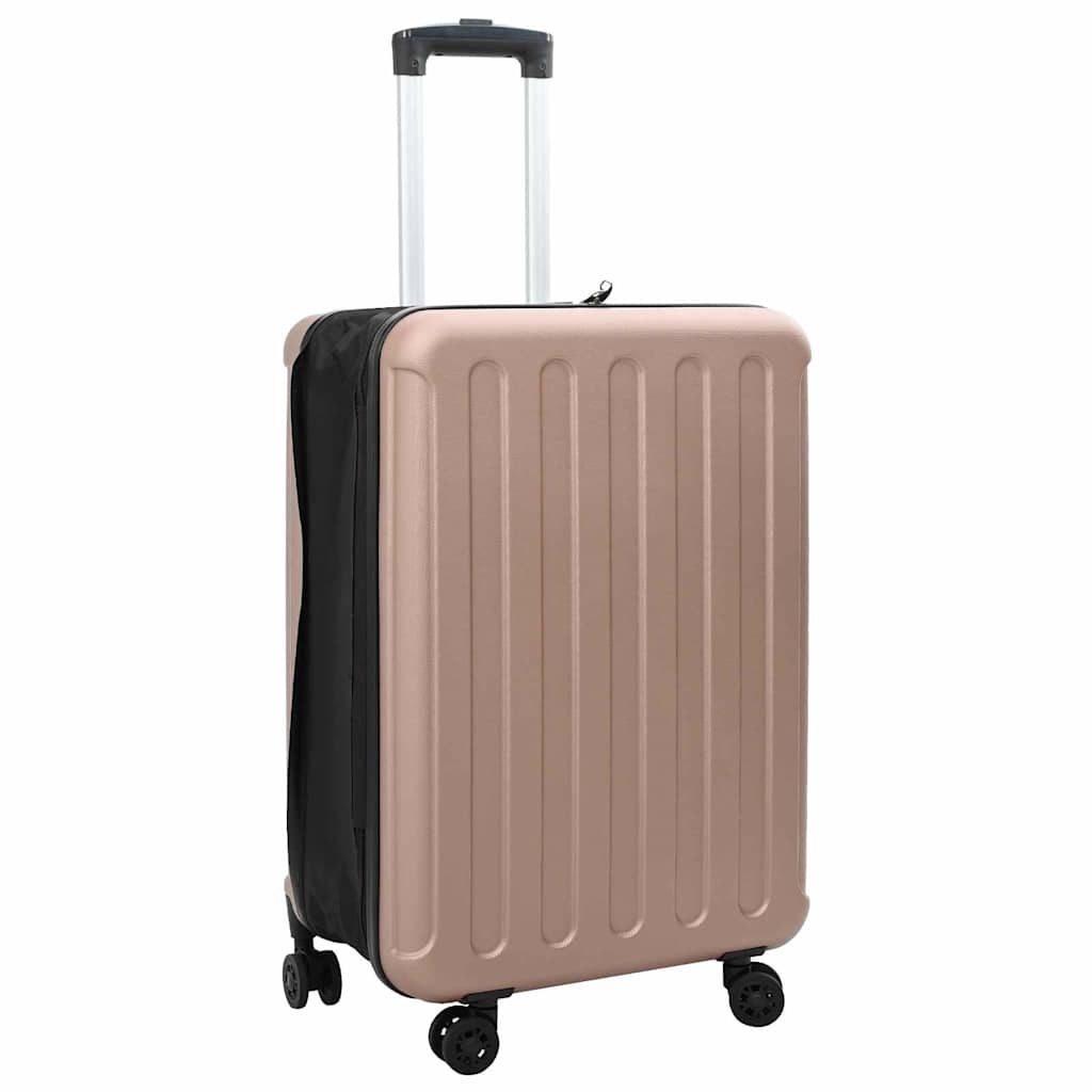 vidaXL Suitcase Folding Rose gold 43 x 27 x 66 cm ABS Plastic