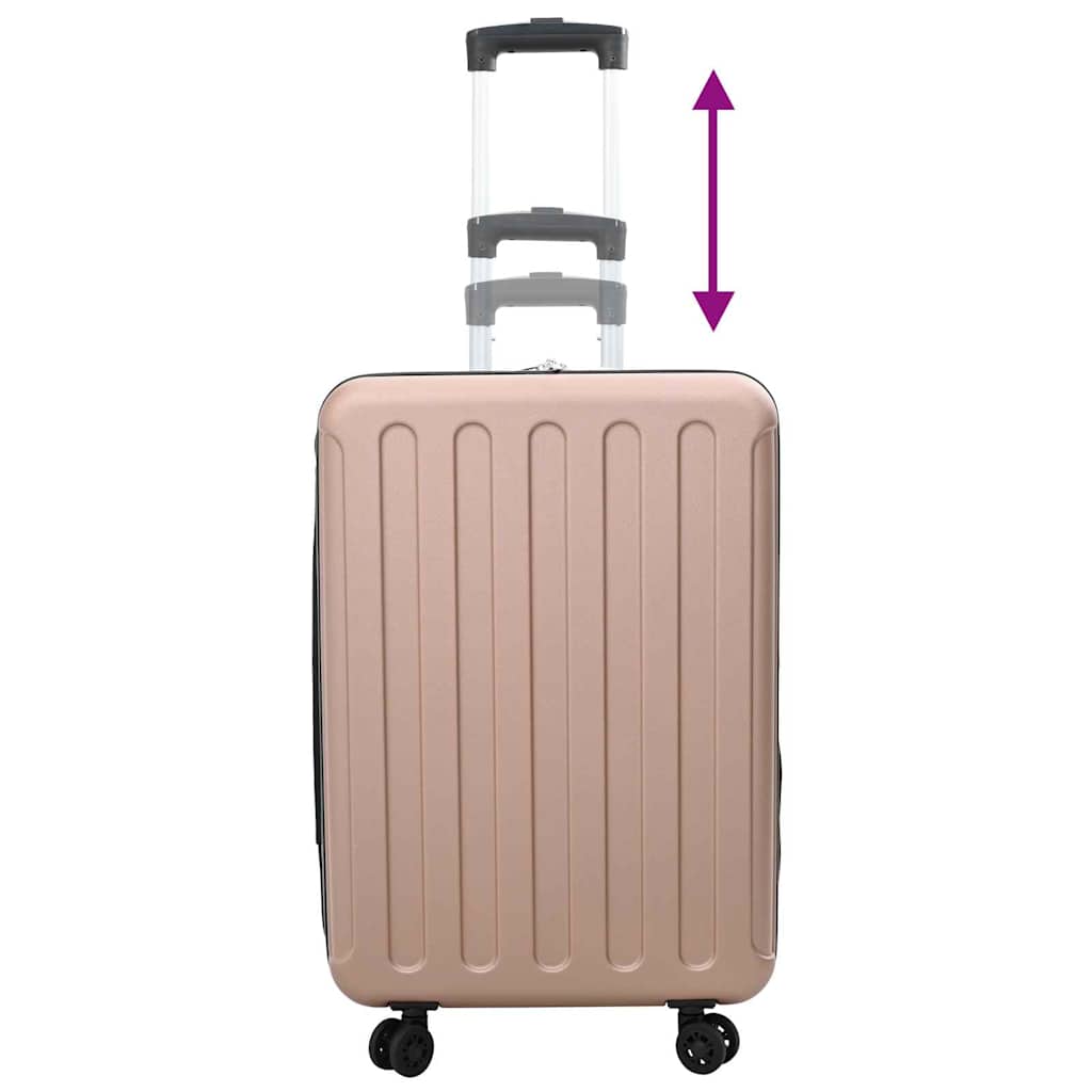 vidaXL Suitcase Folding Rose gold 43 x 27 x 66 cm ABS Plastic