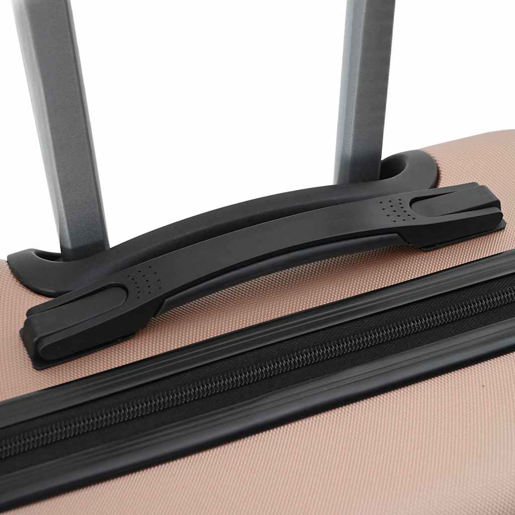 vidaXL Suitcase with Lock 3 pcs Rose Gold 50 x 31 x 78 cm ABS Plastic