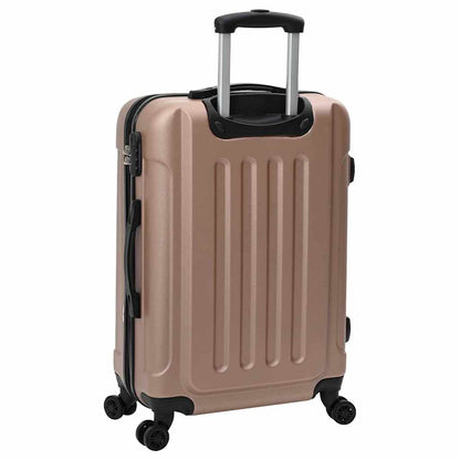 vidaXL Suitcase with Lock 3 pcs Rose Gold 50 x 31 x 78 cm ABS Plastic