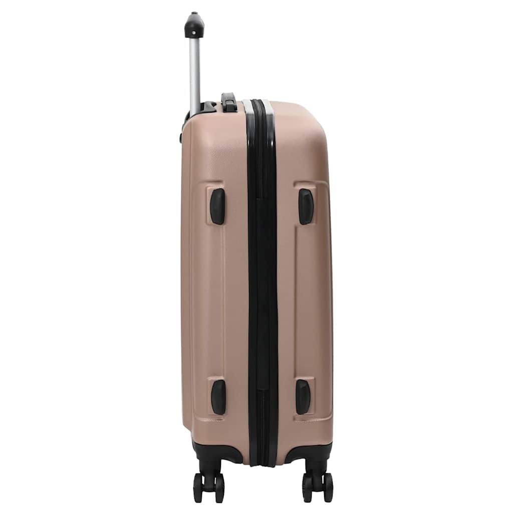 vidaXL Suitcase with Lock 3 pcs Rose Gold 50 x 31 x 78 cm ABS Plastic