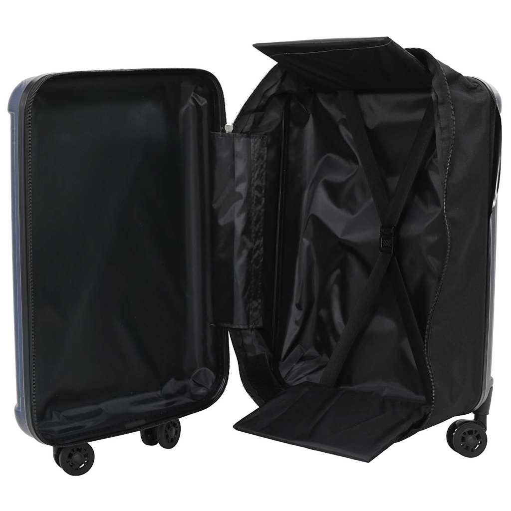 vidaXL Suitcase Folding Dark blue 34 x 23 x 55.5 cm ABS Plastic