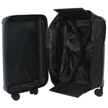vidaXL Suitcase Folding Dark blue 34 x 23 x 55.5 cm ABS Plastic