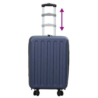 vidaXL Suitcase Folding Dark blue 34 x 23 x 55.5 cm ABS Plastic