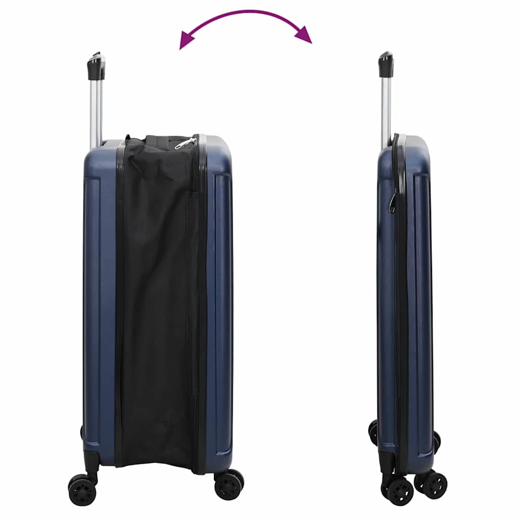 vidaXL Suitcase Folding Dark blue 34 x 23 x 55.5 cm ABS Plastic