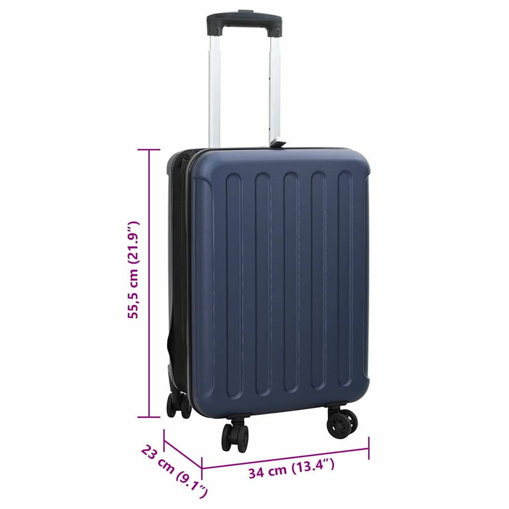 vidaXL Suitcase Folding Dark blue 34 x 23 x 55.5 cm ABS Plastic