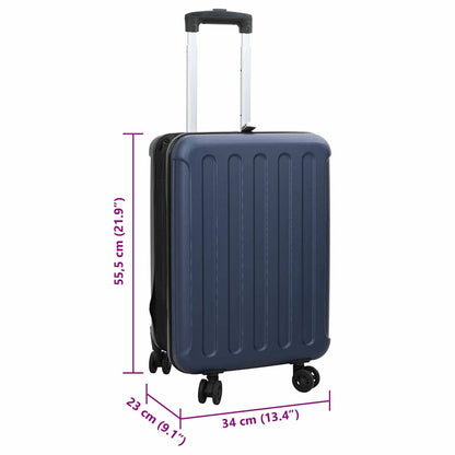 vidaXL Suitcase Folding Dark blue 34 x 23 x 55.5 cm ABS Plastic