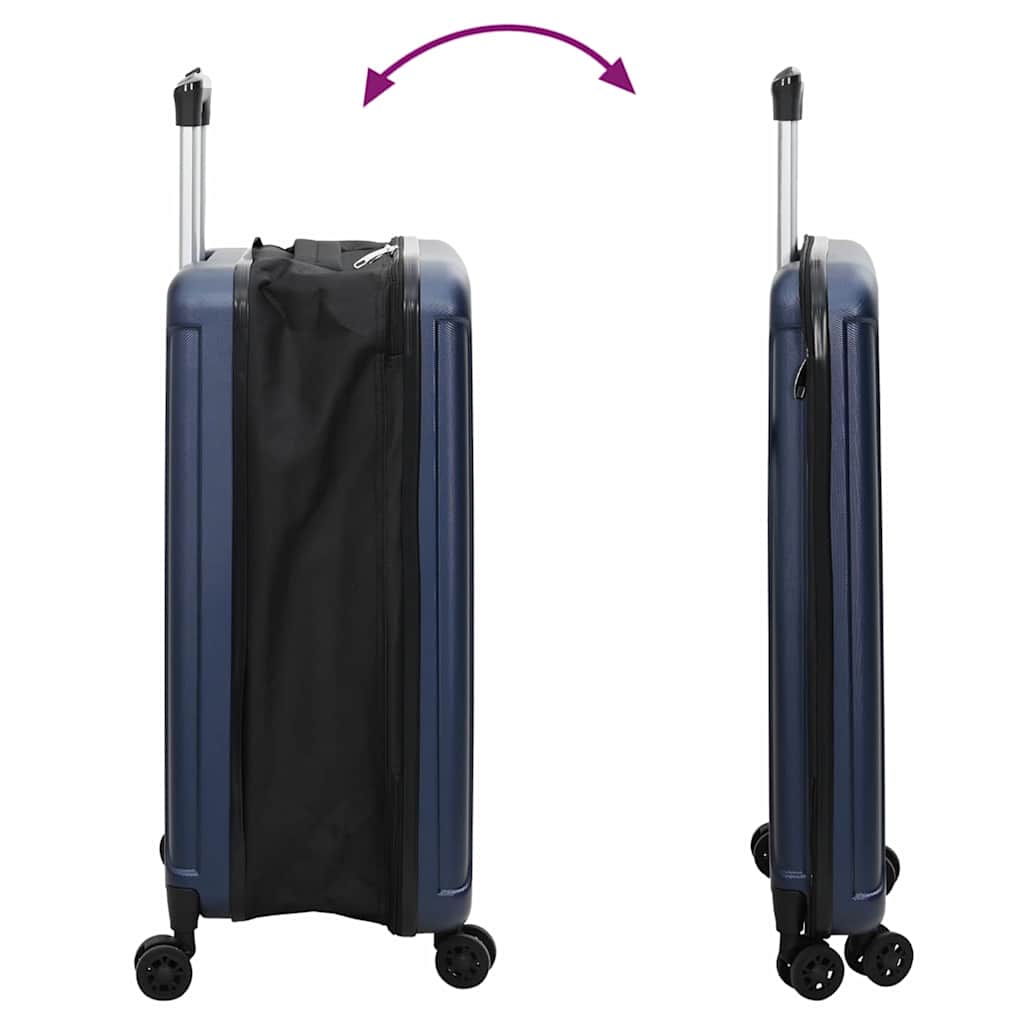 vidaXL Suitcase Folding Dark blue 50 x 30 x 76 cm ABS Plastic