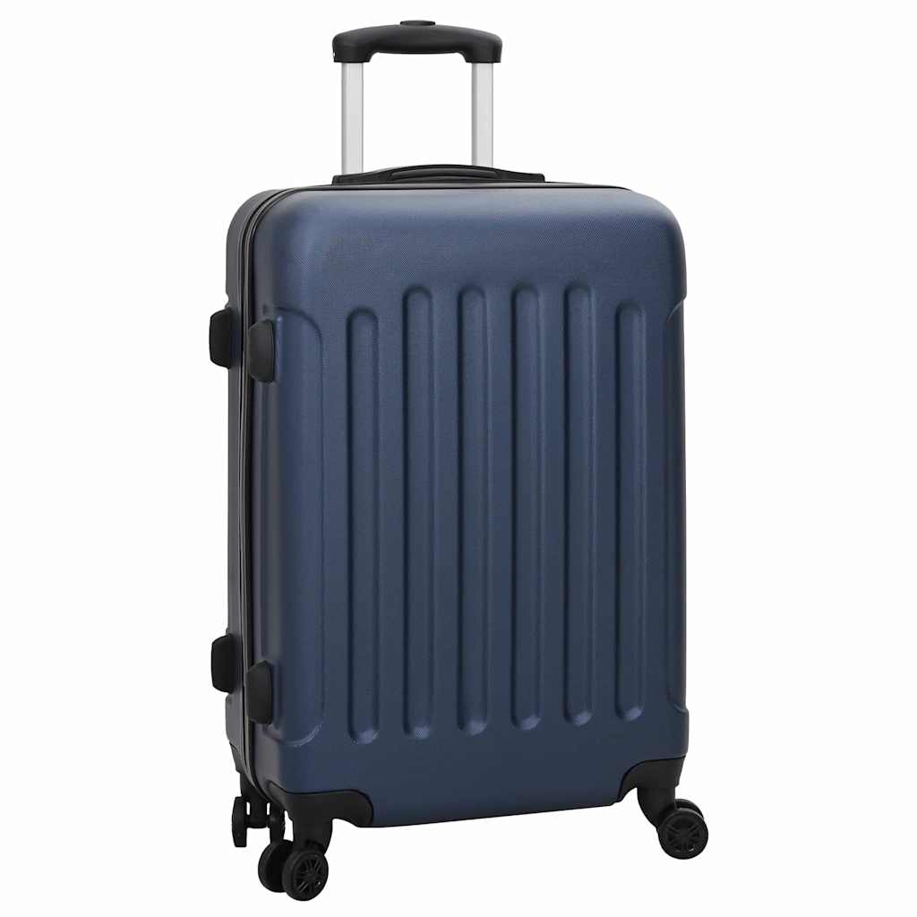 vidaXL Suitcase with Lock 3 pcs Dark Blue 50 x 31 x 78 cm ABS Plastic