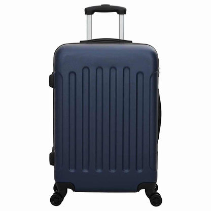vidaXL Suitcase with Lock 3 pcs Dark Blue 50 x 31 x 78 cm ABS Plastic