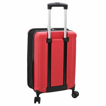 vidaXL Suitcase Folding with Lock Red 34 x 23 x 55.5 cm ABS Plastic