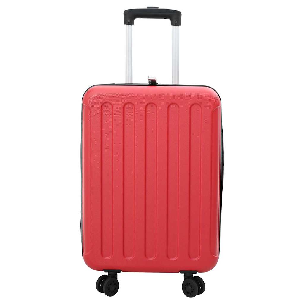 vidaXL Suitcase Folding with Lock Red 34 x 23 x 55.5 cm ABS Plastic