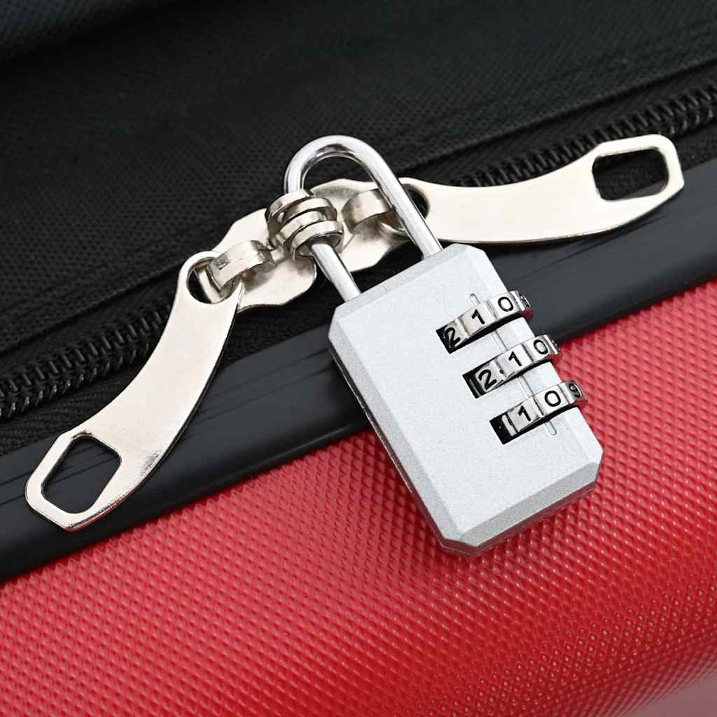 vidaXL Suitcase Folding with Lock Red 43 x 27 x 66 cm ABS Plastic