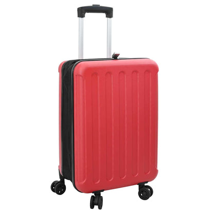 vidaXL Suitcase Folding with Lock Red 43 x 27 x 66 cm ABS Plastic