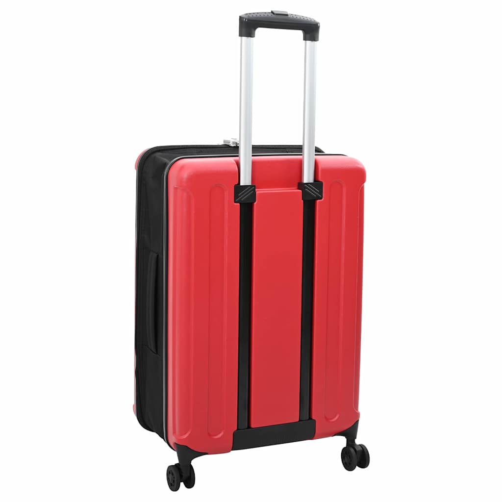 vidaXL Suitcase Folding with Lock Red 43 x 27 x 66 cm ABS Plastic