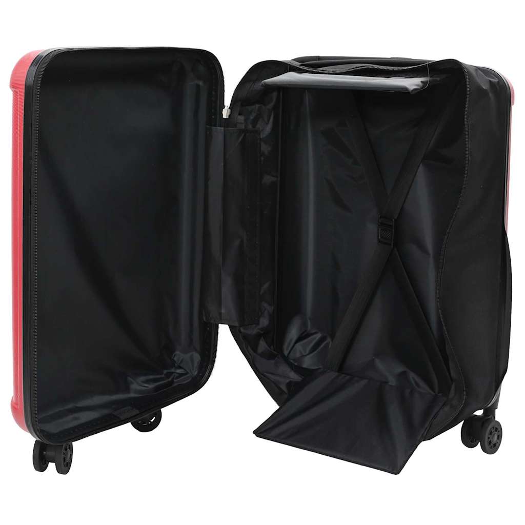 vidaXL Suitcase Folding with Lock Red 43 x 27 x 66 cm ABS Plastic