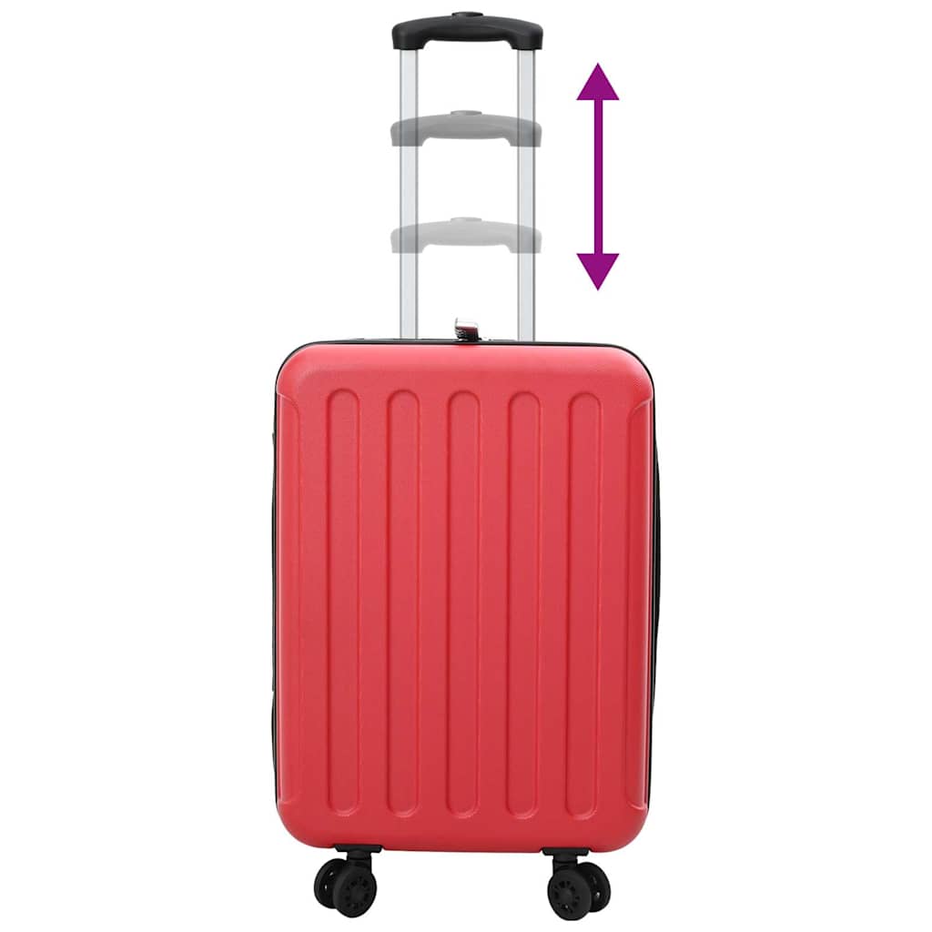 vidaXL Suitcase Folding with Lock Red 43 x 27 x 66 cm ABS Plastic