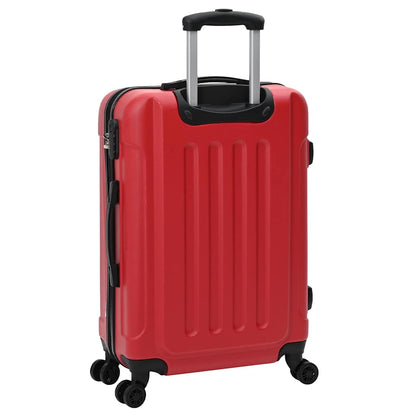 vidaXL Suitcase with Lock 3 pcs Red 50 x 31 x 78 cm ABS Plastic