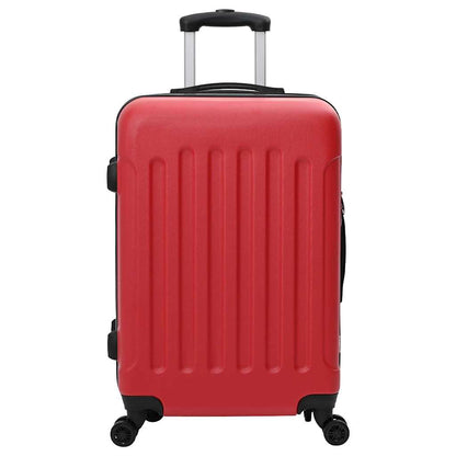 vidaXL Suitcase with Lock 3 pcs Red 50 x 31 x 78 cm ABS Plastic