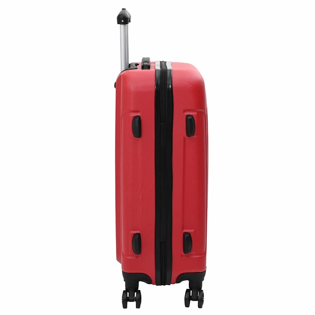 vidaXL Suitcase with Lock 3 pcs Red 50 x 31 x 78 cm ABS Plastic