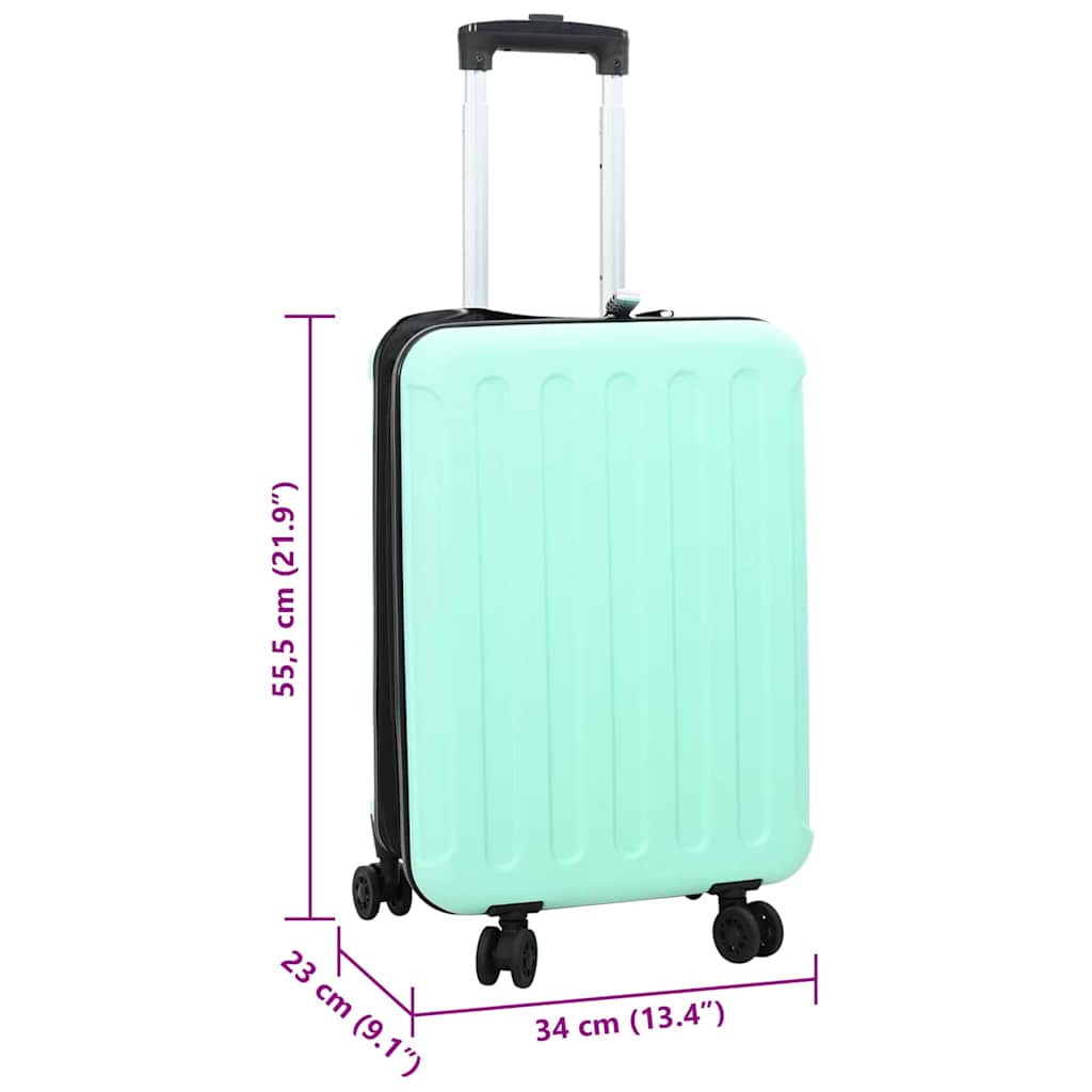 vidaXL Suitcase Folding Mint green 34 x 23 x 55.5 cm ABS Plastic