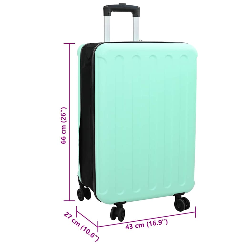 vidaXL Suitcase Folding Mint green 43 x 27 x 66 cm ABS Plastic