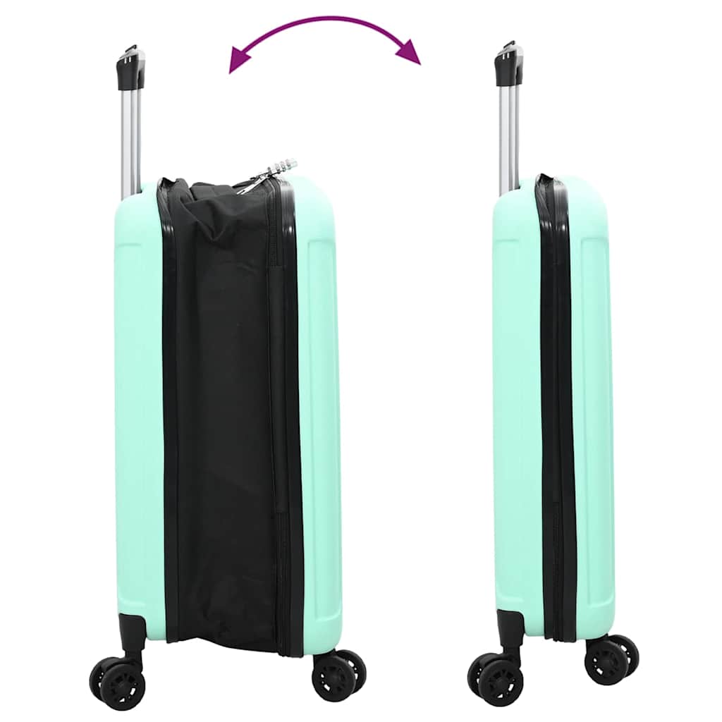 vidaXL Suitcase Folding Mint green 50 x 30 x 76 cm ABS Plastic