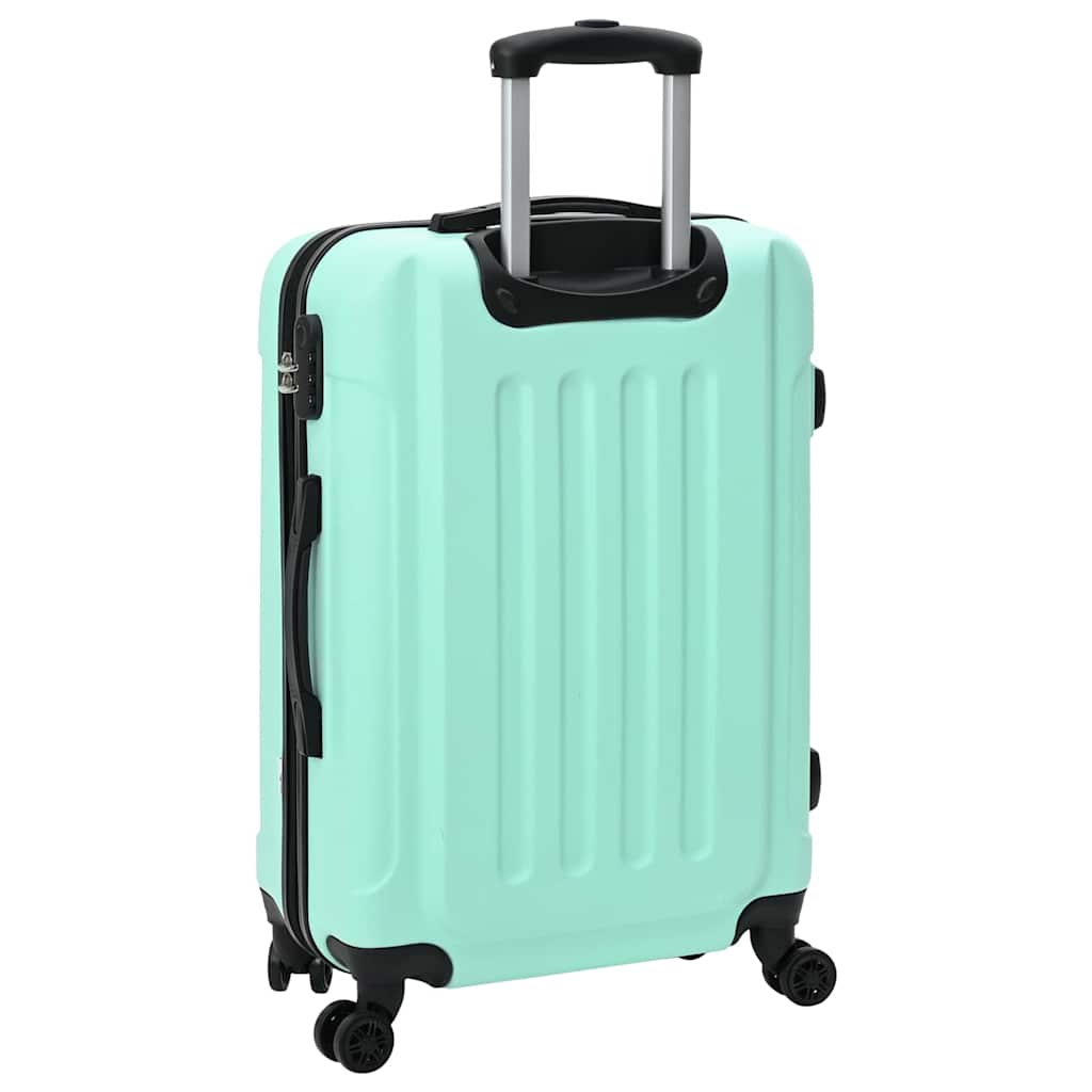 vidaXL Suitcase with Lock 3 pcs Mint Green 50 x 31 x 78 cm ABS Plastic