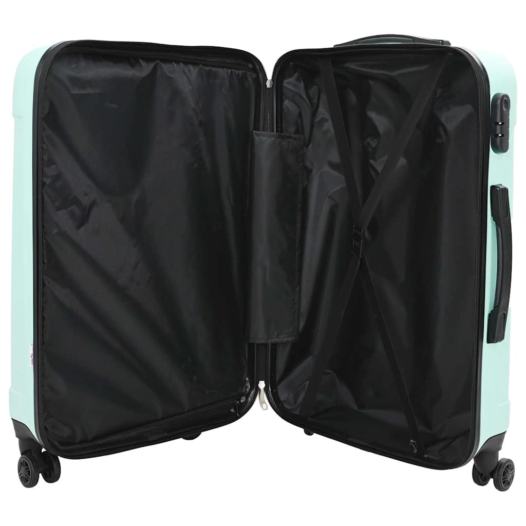vidaXL Suitcase with Lock 3 pcs Mint Green 50 x 31 x 78 cm ABS Plastic