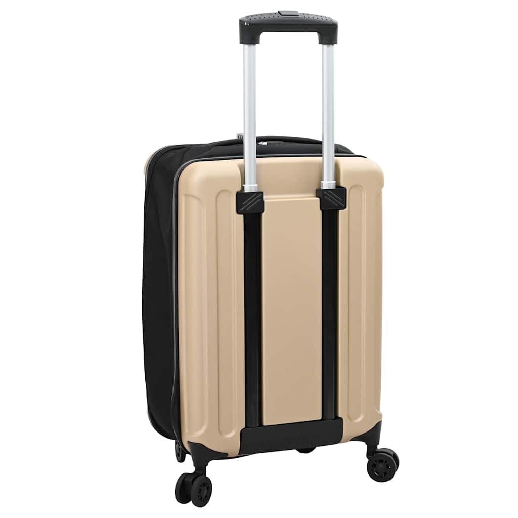 vidaXL Suitcase Folding Champagne 34 x 23 x 55.5 cm ABS Plastic - Beige