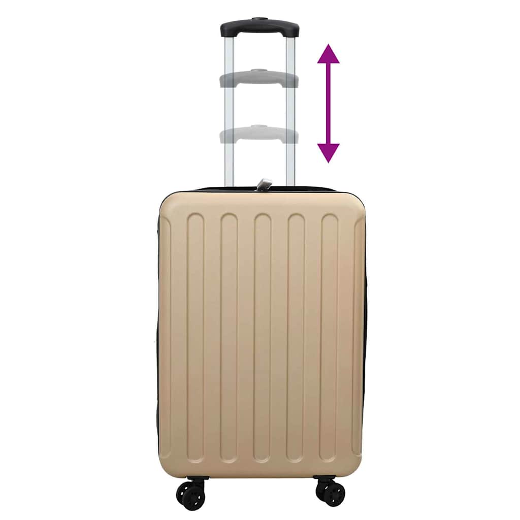 vidaXL Suitcase Folding Champagne 34 x 23 x 55.5 cm ABS Plastic - Beige