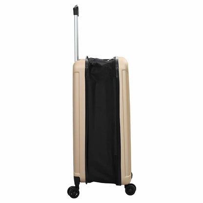 vidaXL Suitcase Folding Champagne 34 x 23 x 55.5 cm ABS Plastic - Beige