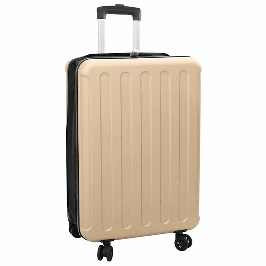vidaXL Suitcase Folding Champagne 43 x 27 x 66 cm ABS Plastic - Beige
