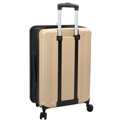vidaXL Suitcase Folding Champagne 43 x 27 x 66 cm ABS Plastic - Beige
