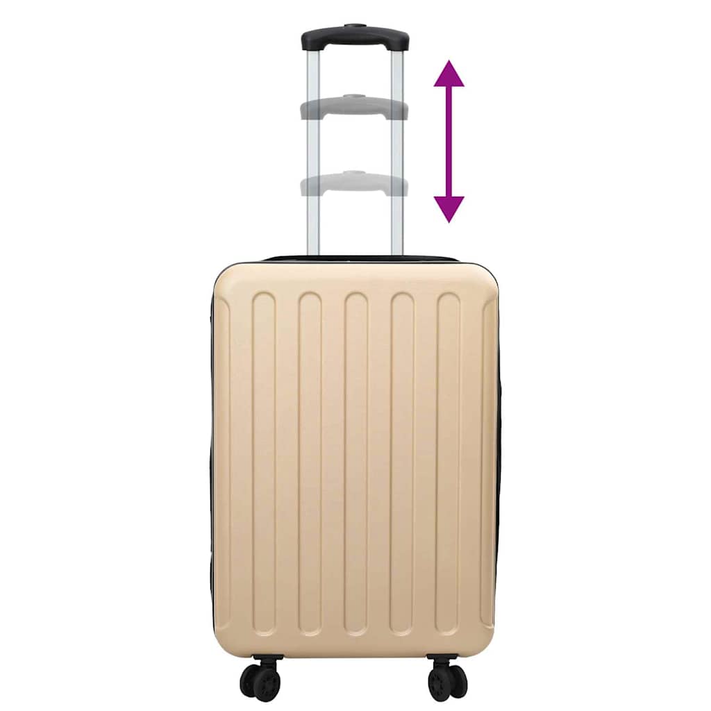 vidaXL Suitcase Folding Champagne 43 x 27 x 66 cm ABS Plastic - Beige