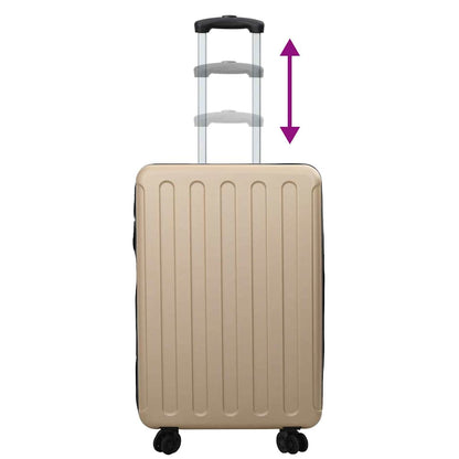 vidaXL Suitcase Folding Champagne 50 x 30 x 76 cm ABS Plastic - Beige