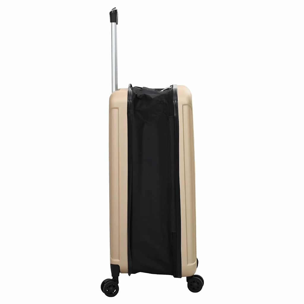 vidaXL Suitcase Folding Champagne 50 x 30 x 76 cm ABS Plastic - Beige