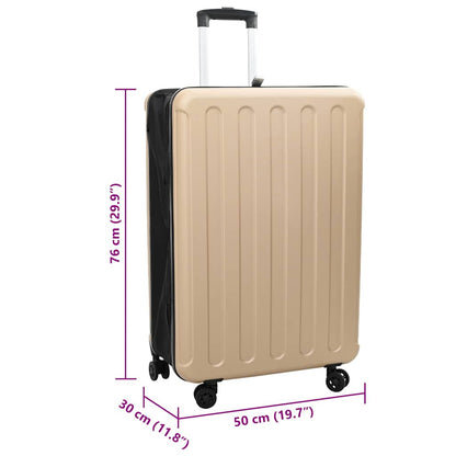 vidaXL Suitcase Folding Champagne 50 x 30 x 76 cm ABS Plastic - Beige