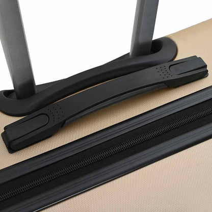 vidaXL Suitcase with Lock 3 pcs Champagne 50 x 31 x 78 cm ABS Plastic - Beige