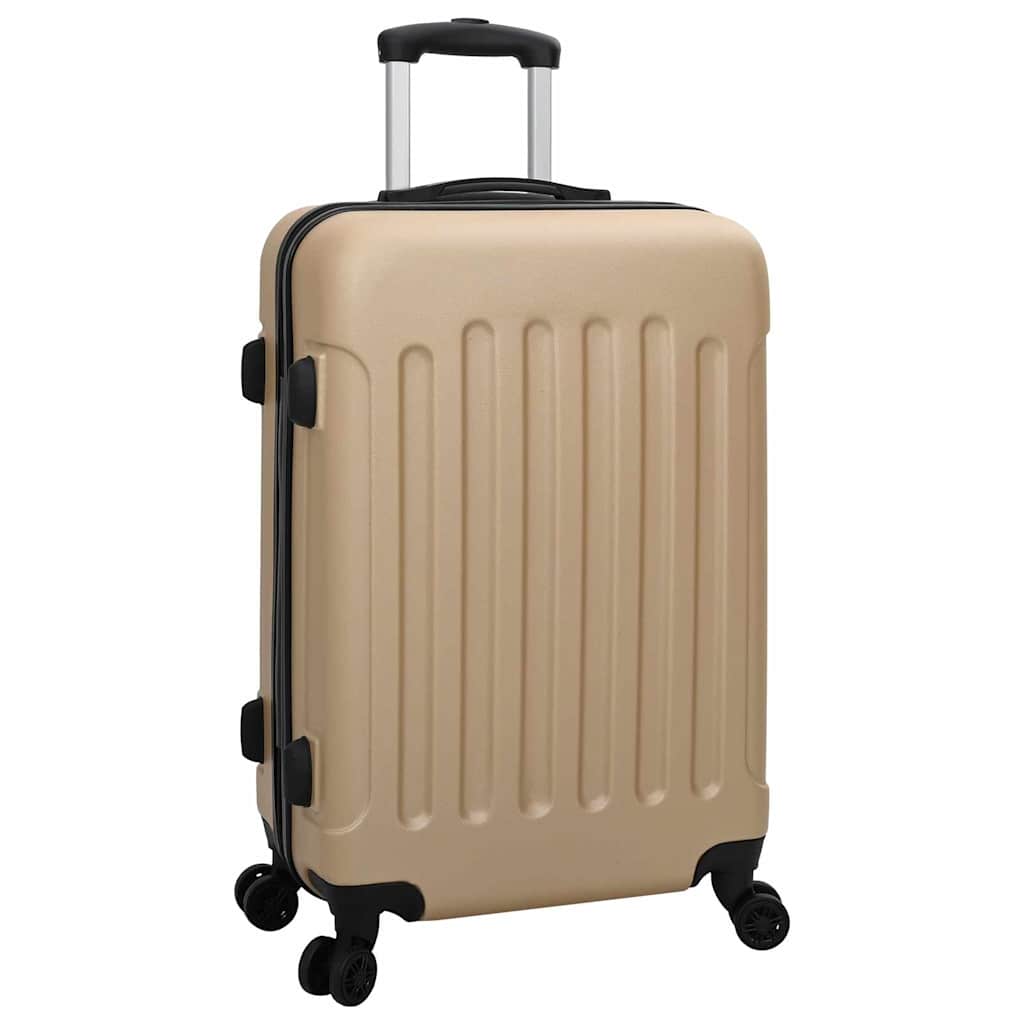 vidaXL Suitcase with Lock 3 pcs Champagne 50 x 31 x 78 cm ABS Plastic - Beige