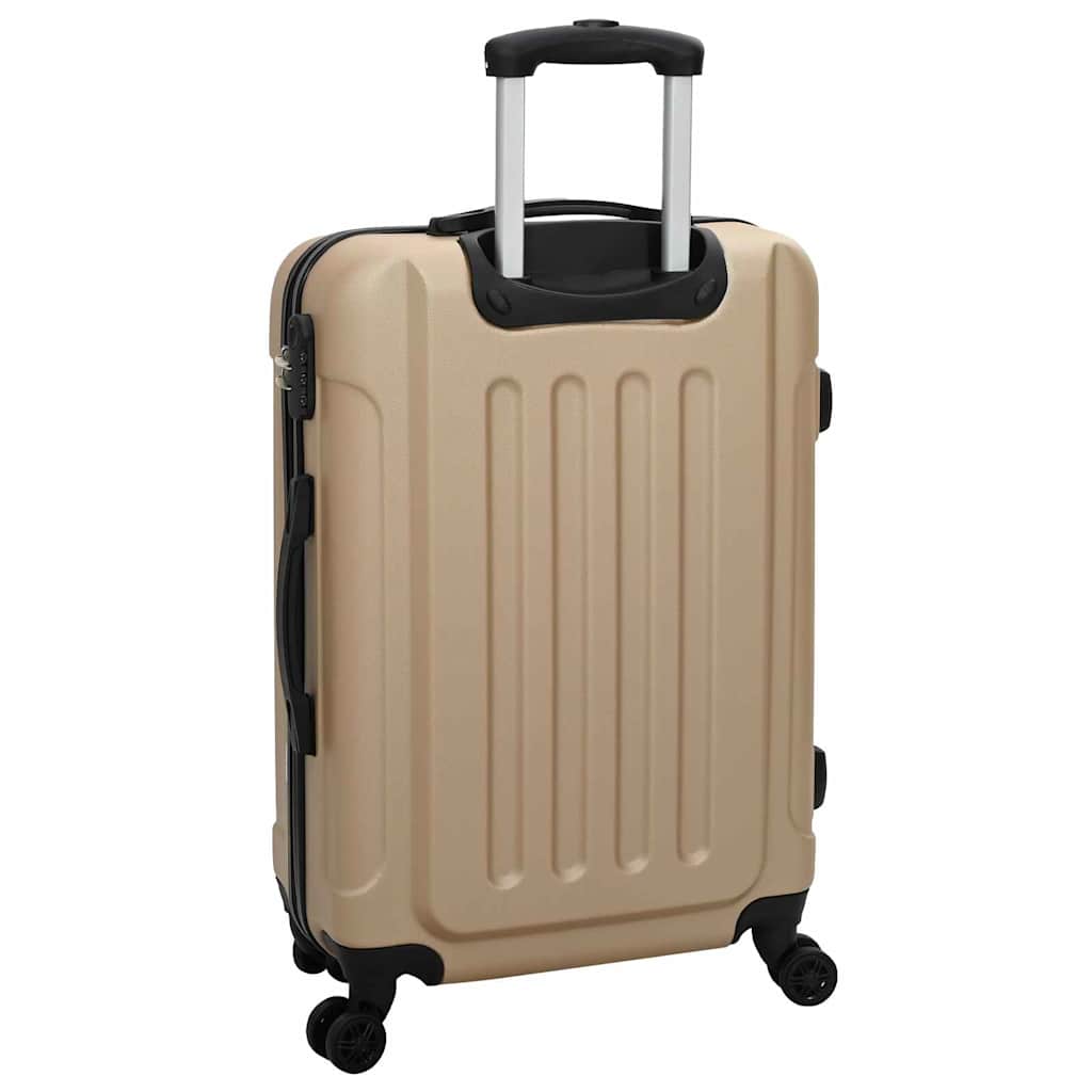 vidaXL Suitcase with Lock 3 pcs Champagne 50 x 31 x 78 cm ABS Plastic - Beige