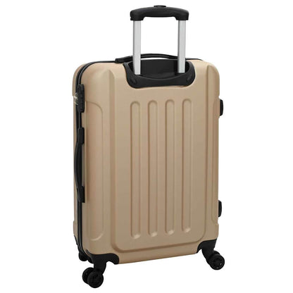vidaXL Suitcase with Lock 3 pcs Champagne 50 x 31 x 78 cm ABS Plastic - Beige