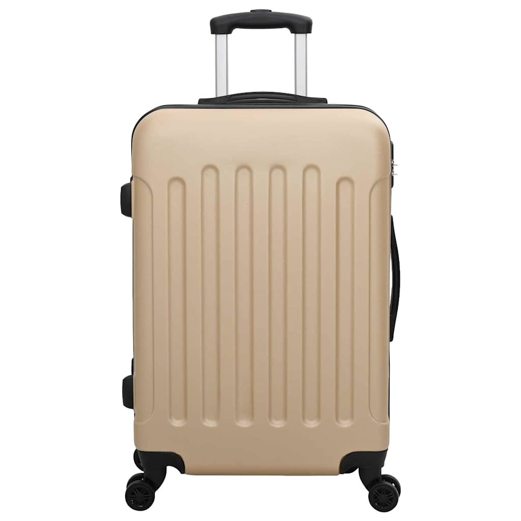 vidaXL Suitcase with Lock 3 pcs Champagne 50 x 31 x 78 cm ABS Plastic - Beige