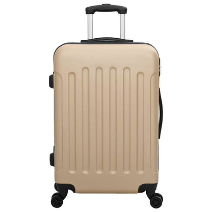 vidaXL Suitcase with Lock 3 pcs Champagne 50 x 31 x 78 cm ABS Plastic - Beige