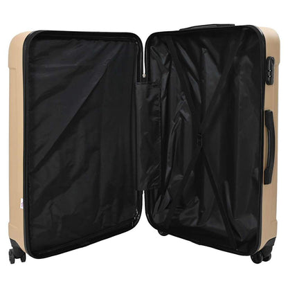 vidaXL Suitcase with Lock 3 pcs Champagne 50 x 31 x 78 cm ABS Plastic - Beige