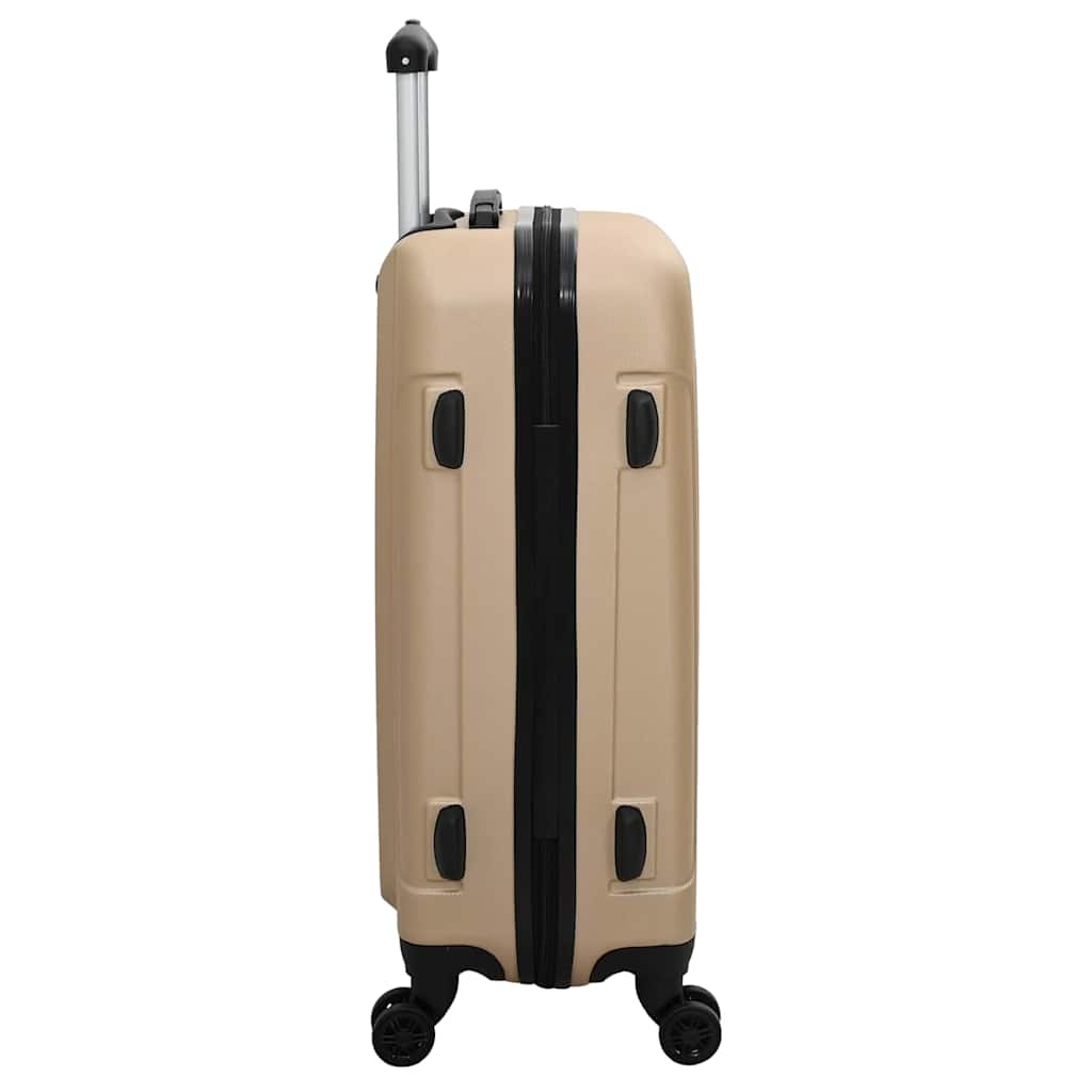 vidaXL Suitcase with Lock 3 pcs Champagne 50 x 31 x 78 cm ABS Plastic - Beige
