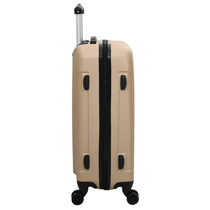 vidaXL Suitcase with Lock 3 pcs Champagne 50 x 31 x 78 cm ABS Plastic - Beige
