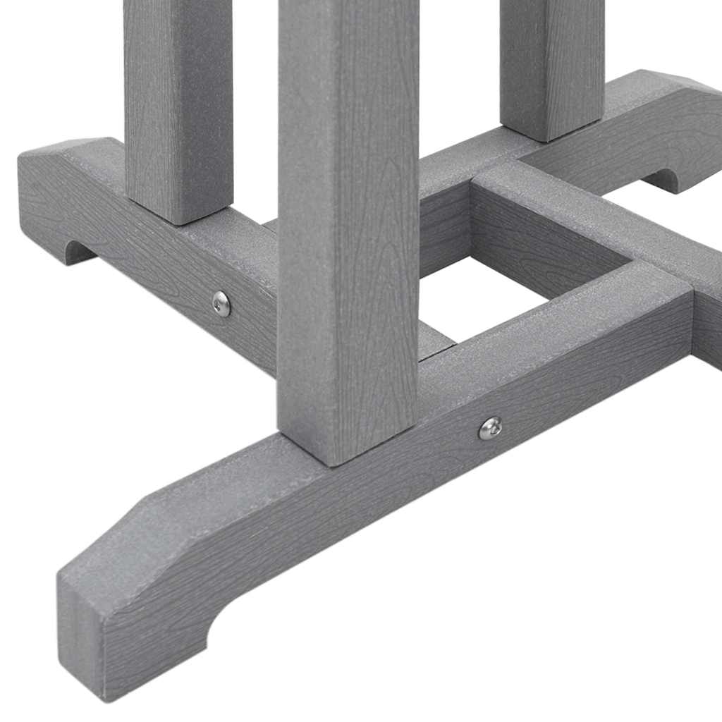 vidaXL Bar Table Light Grey 55 x 55 x 107 cm Polyethylene