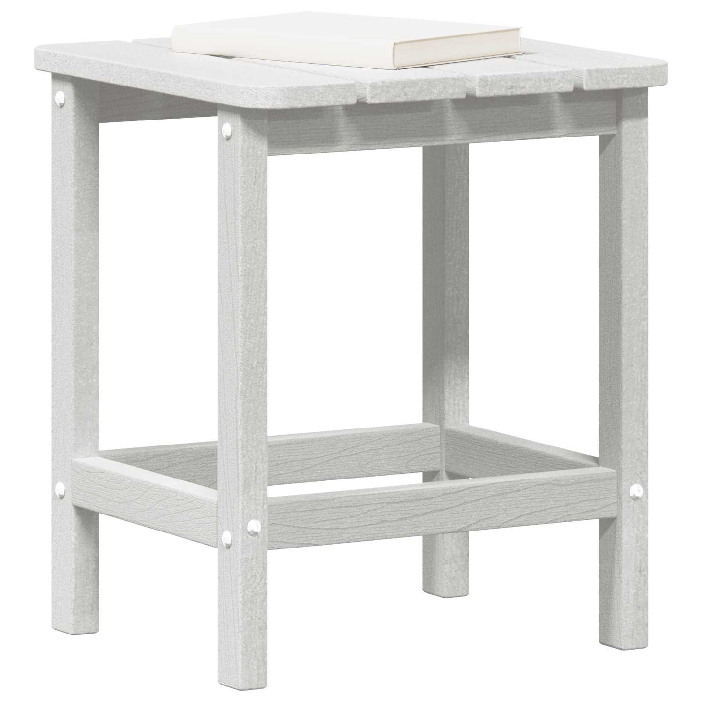 vidaXL Side Table White 38 x 38 x 46 cm Polyethylene
